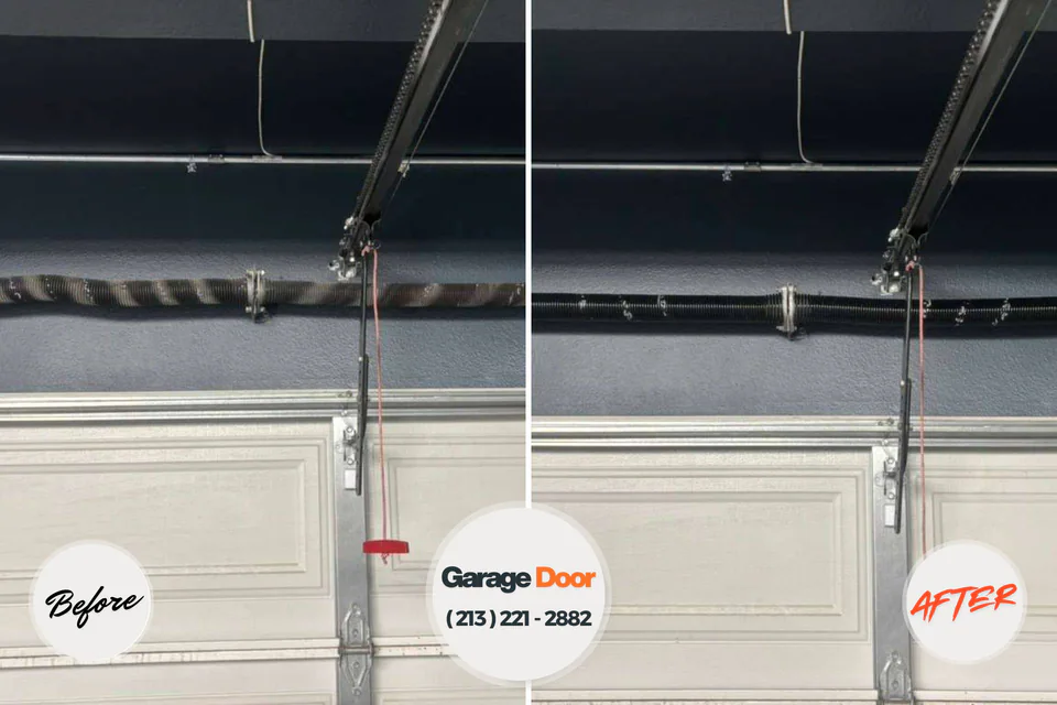 Before and after: garage door repair Bennettsville, SC